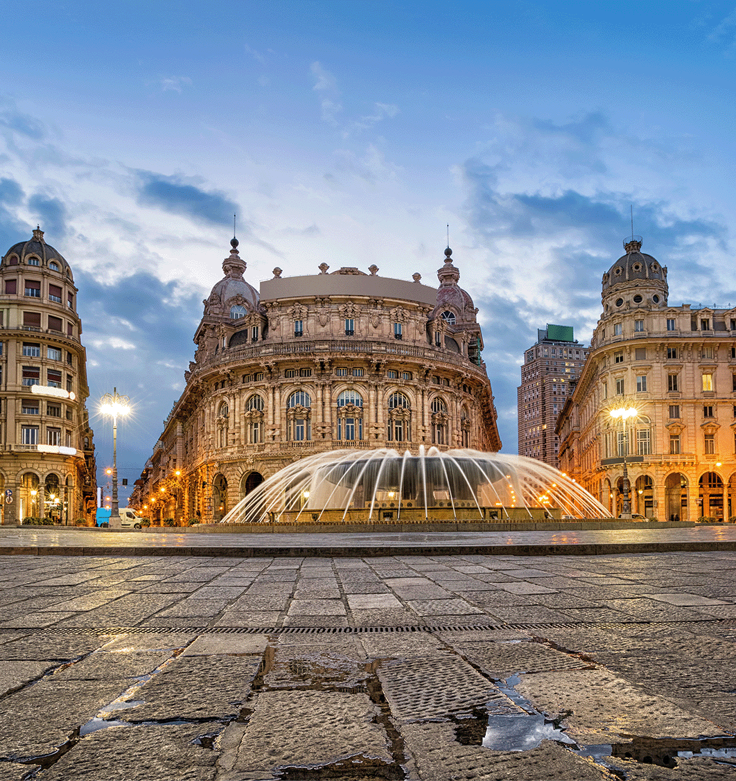 IPI immagine di una delle piazze storiche di Genova