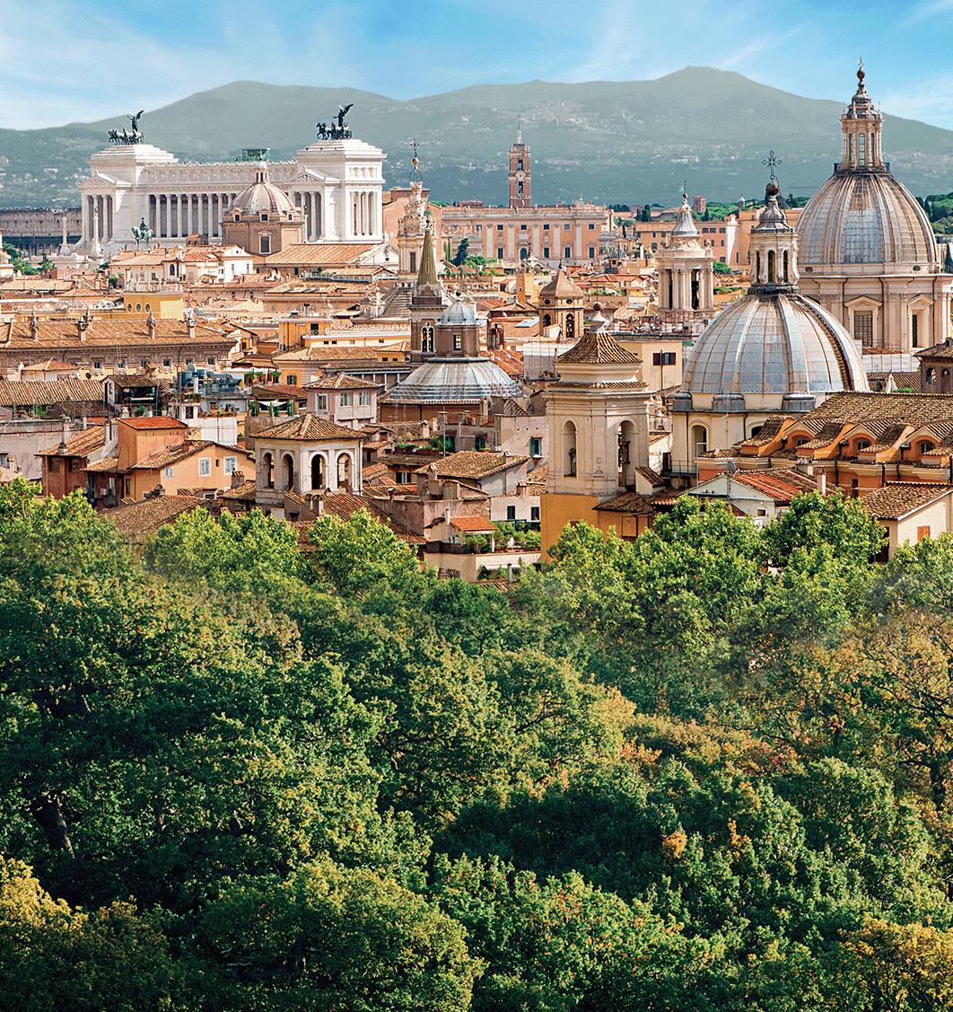 IPI vista di Roma su tutti gli edifici storici della città