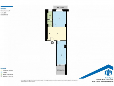Trilocale arredato in Via Del Carmine (TO)