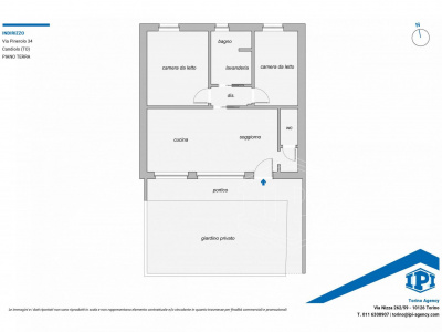 Trilocale con giardino in Via Pinerolo, Candiolo (TO)