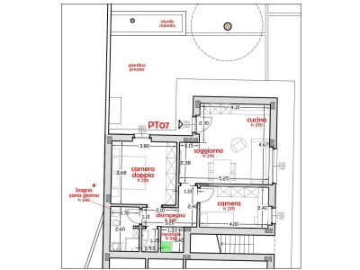 Trilocale con giardino in Via Pinerolo, Candiolo (TO)