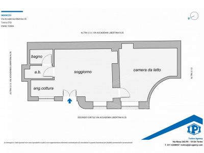 Bilocale arredato in Via Accademia Albertina (TO)