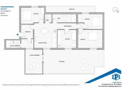 Quadrilocale con terrazzo in Via D. Carafa 58, Napoli (NA)