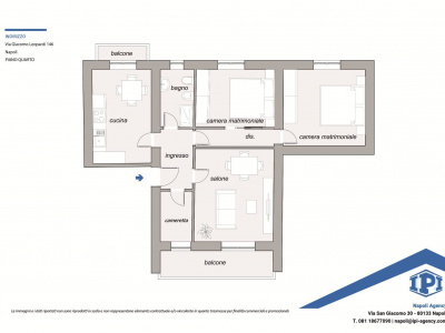 Quadrilocale in Via Giacomo Leopardi 136, Napoli (NA)