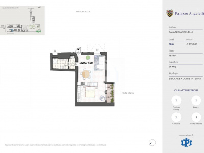Bilocale con cortiletto privato in Strada Maggiore, Bologna (BO)