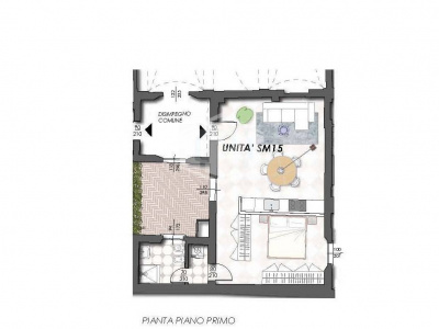 Bilocale con cortile privato in Strada Maggiore, Bologna (BO)