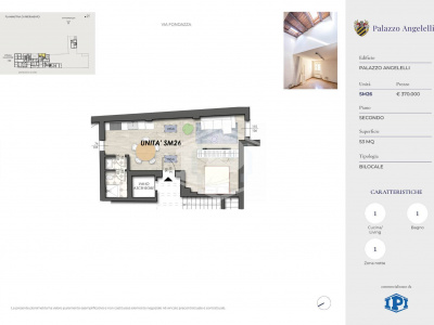 Bilocale con travi in legno in Strada Maggiore, Bologna (BO)
