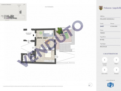 Bilocale con terrazzo in Strada Maggiore, Bologna (BO)
