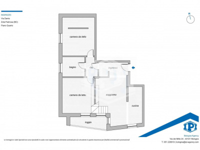 Appartamento ultimo piano con terrazza abitabile in centro a Zola Predosa (BO)