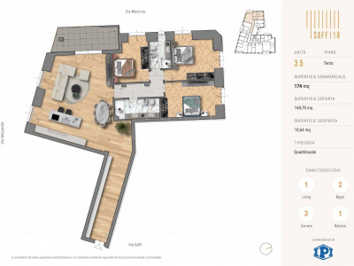 Appartamento quadrilocale in via Aurelio Saffi 18 - Torino