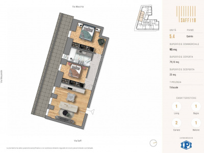Appartamento trilocale in via Aurelio Saffi 18 - Torino