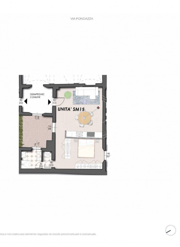 Bilocale con cortile privato in Strada Maggiore, Bologna (BO)