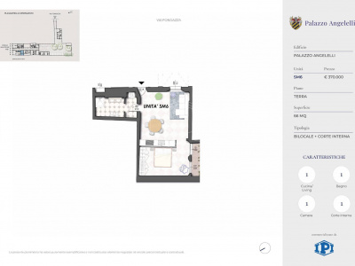 Bilocale con cortiletto privato in Strada Maggiore, Bologna (BO)